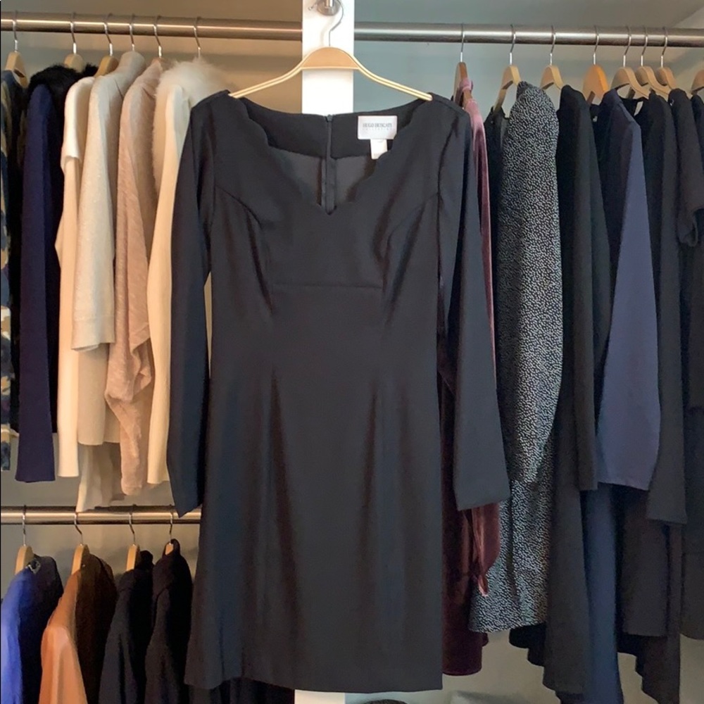 Hugo Buscati Black Sheath Dress SZ 4